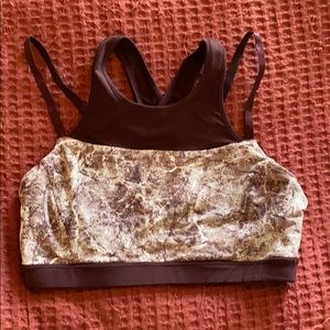 Boutique High Neck Strappy Sports Bra